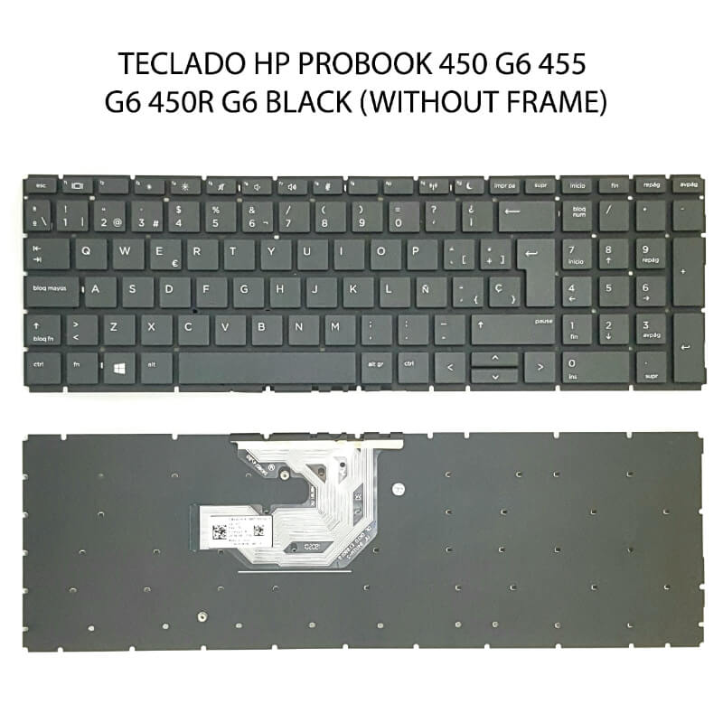TECLADO HP Probook 450 G6 455 G6 450R G6 BLACK(without FRAME)win8