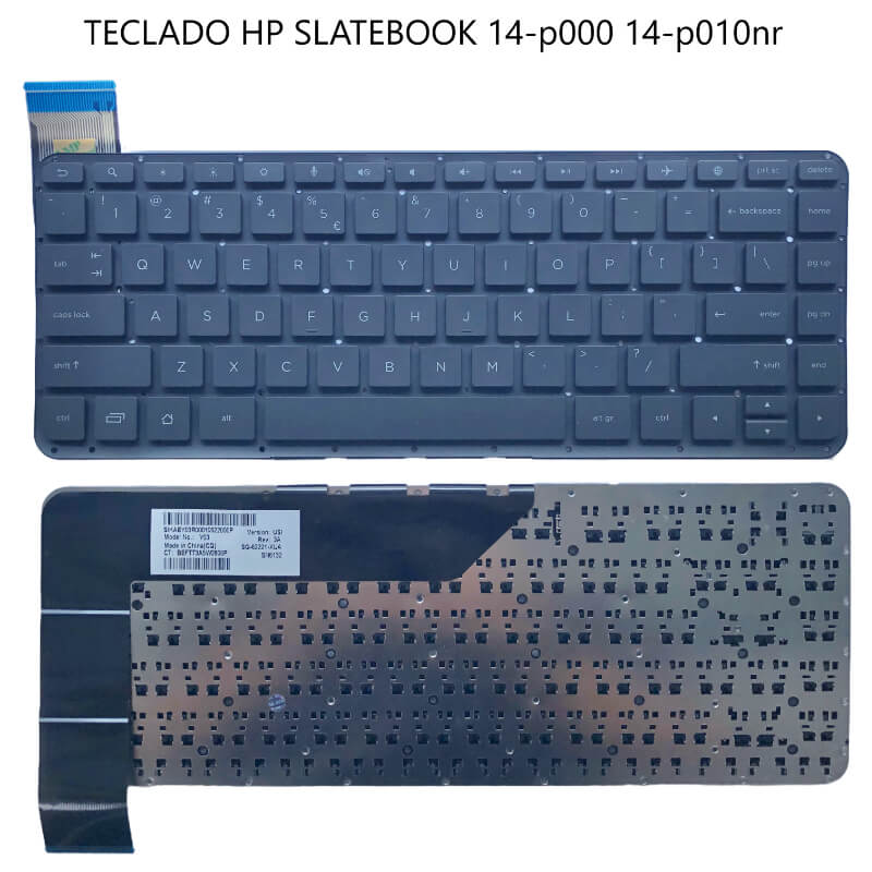 TECLADO HP Slatebook 14-p000 14-p010nr BLACK (Without FRAME,Without Foil,Chrome OS)