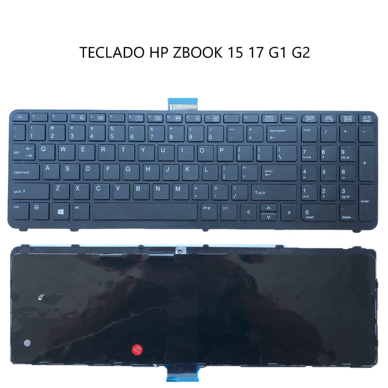 TECLADO HP ZBook 15 17 G1 G2 BLACK FRAME BLACK OEM