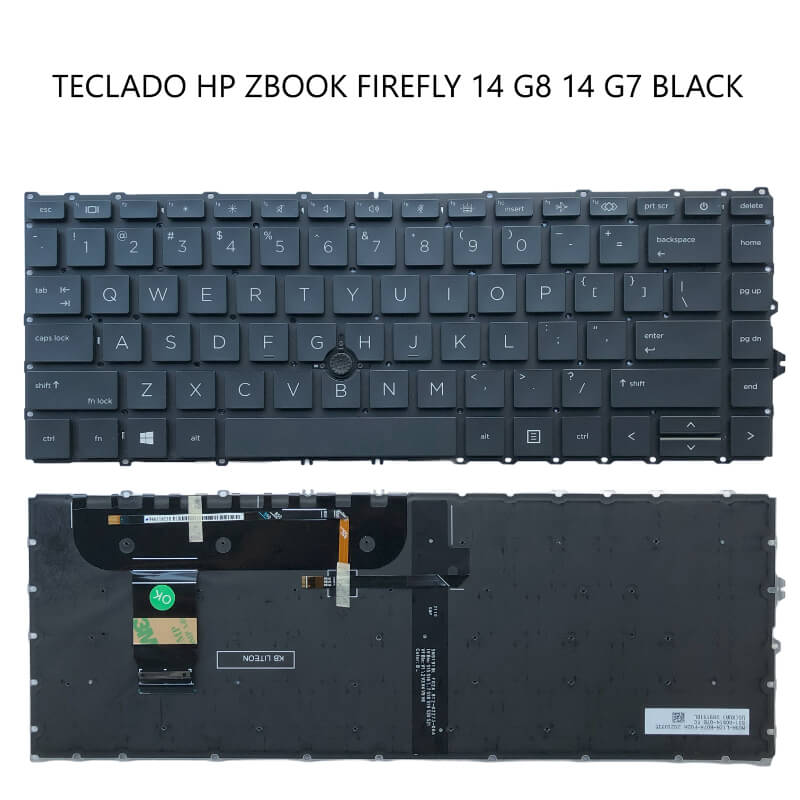 TECLADO HP ZBook Firefly 14 G8 14 G7 BLACK UA (backlit win8)