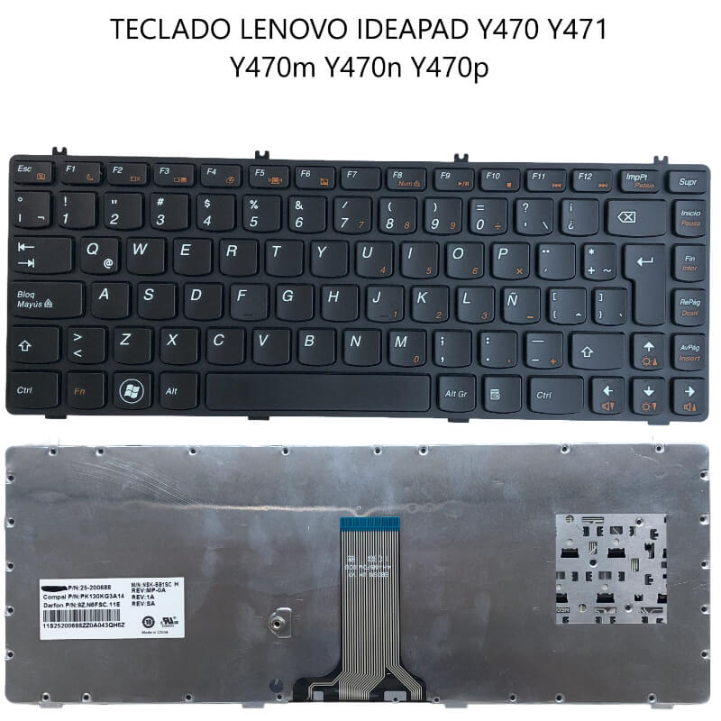 TECLADO Lenovo Ideapad Y470 Y471 Y470m Y470n Y470p
