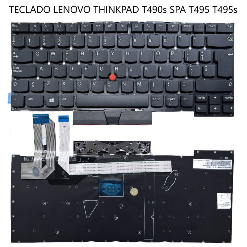 TECLADO Lenovo Thinkpad T490s SPA SIN MARCO T495 T495s T14s Gen 1 T14s Gen 2 Thinkpad X1 Extreme Gen 1 y Gen 2 y Gen 3