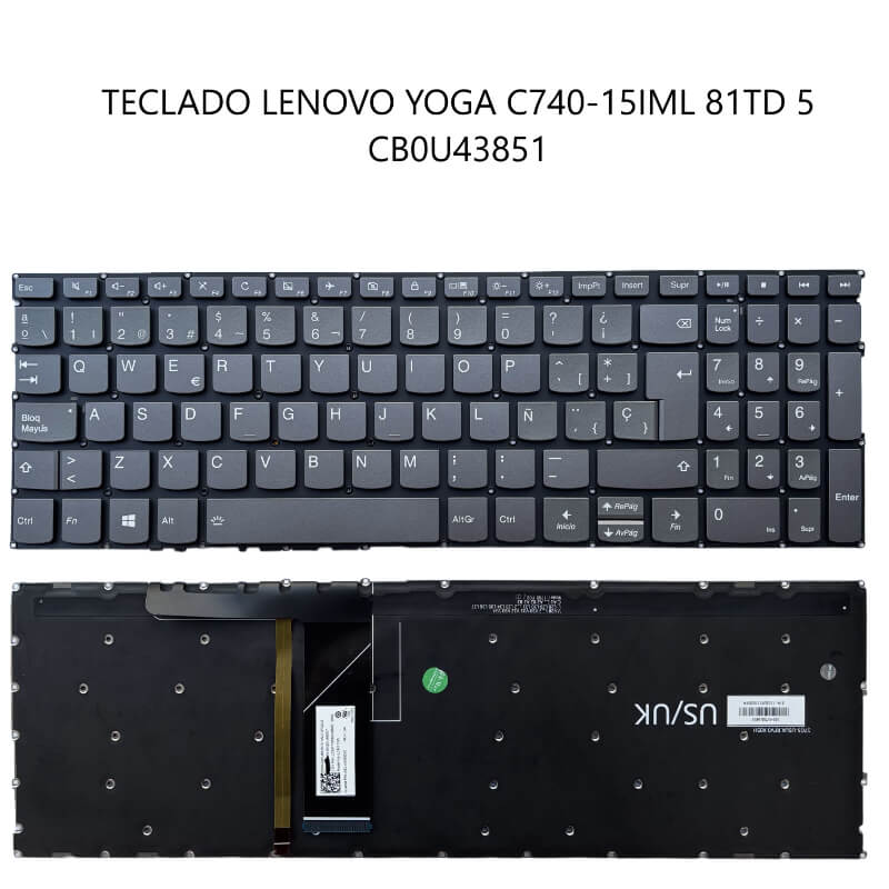 TECLADO Lenovo Yoga C740-15IML 81TD 5