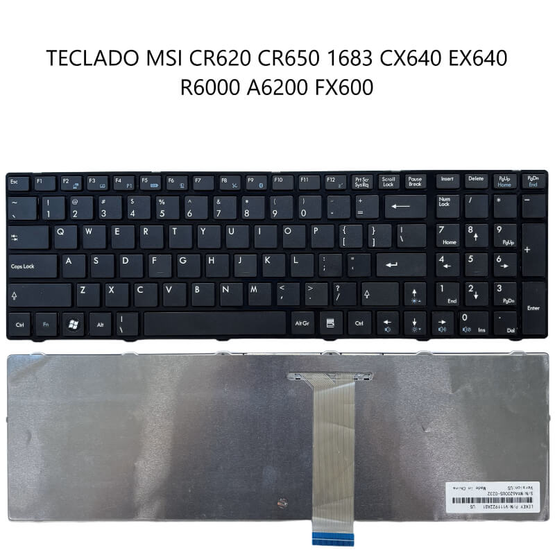 TECLADO MSI CR620 CR650 1683 CX640 EX640 R6000 A6200 FX600