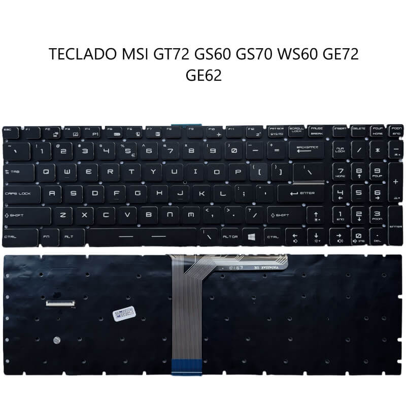 TECLADO MSI GT72 GS60 GS70 WS60 GE72 GE62