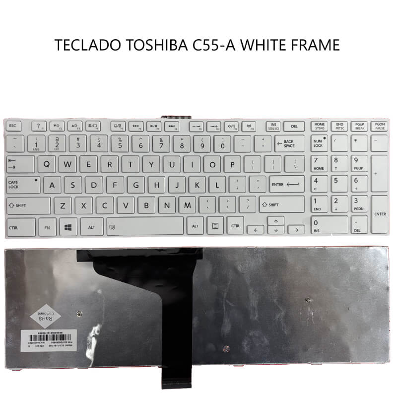 TECLADO TOSHIBA C55-A WHITE
