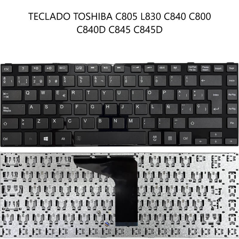 TECLADO TOSHIBA C805 L830 C840 C800 C840D C845 C845D