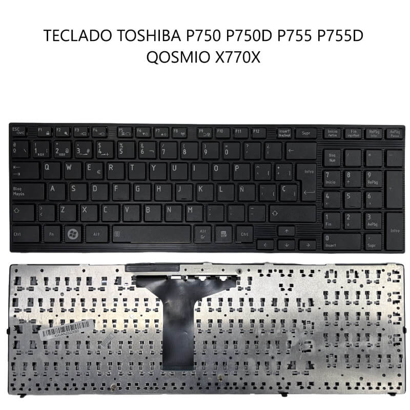 TECLADO TOSHIBA P750 P750D P755 P755D QOSMIO X770X