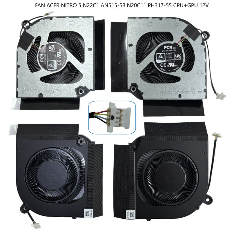 FAN ACER nitro 5 N22C1 AN515-58 N20C11 PH317-55 CPU+GPU 12V