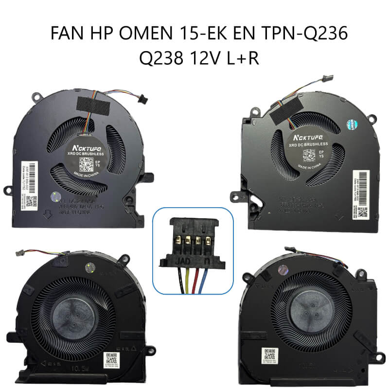 FAN HP OMEN 15-EK EN TPN-Q236 Q238 12V L+R