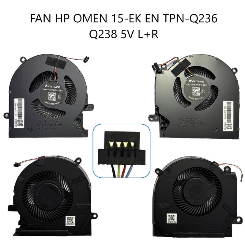 FAN HP OMEN 15-EK EN TPN-Q236 Q238 5V L+R