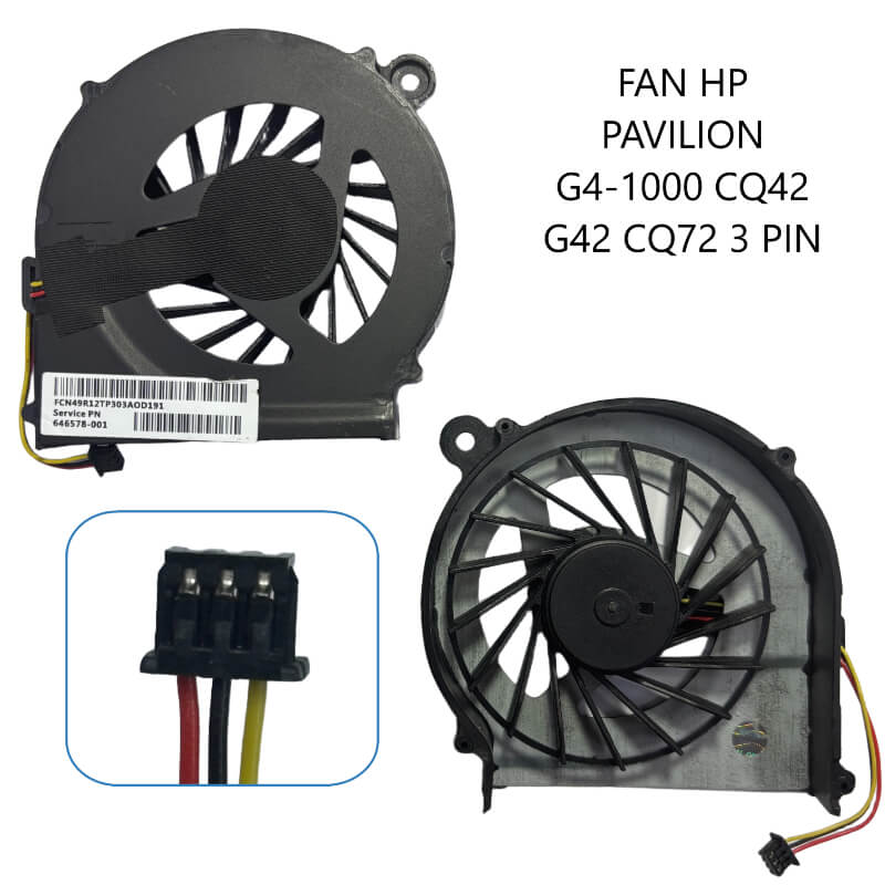 FAN HP PAVILION G4-1000 CQ42 G42 CQ72 3 PIN
