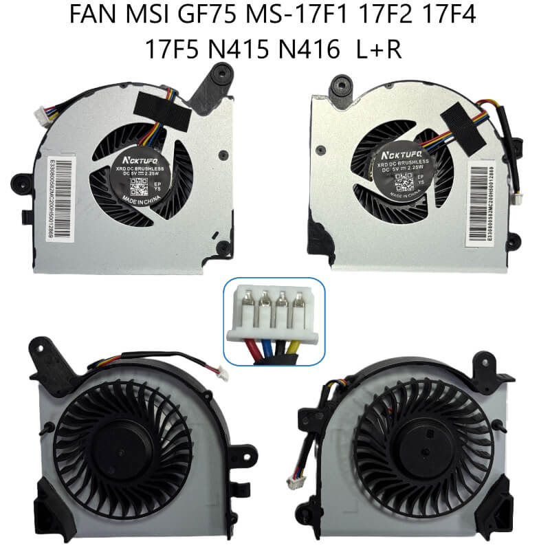 FAN MSI GF75 MS-17F1 17F2 17F4 17F5 N415 N416 L+R