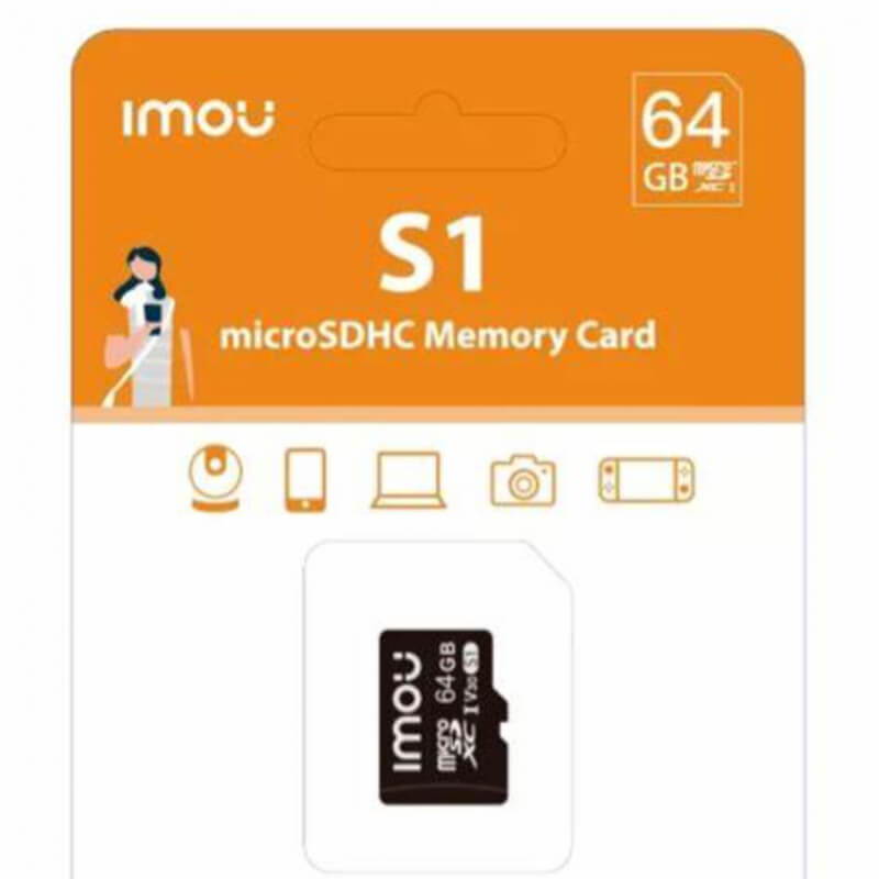Imou | Tarjeta de Memoria microSD 64GB | Alta Velocidad | Clase 10 U3 V30