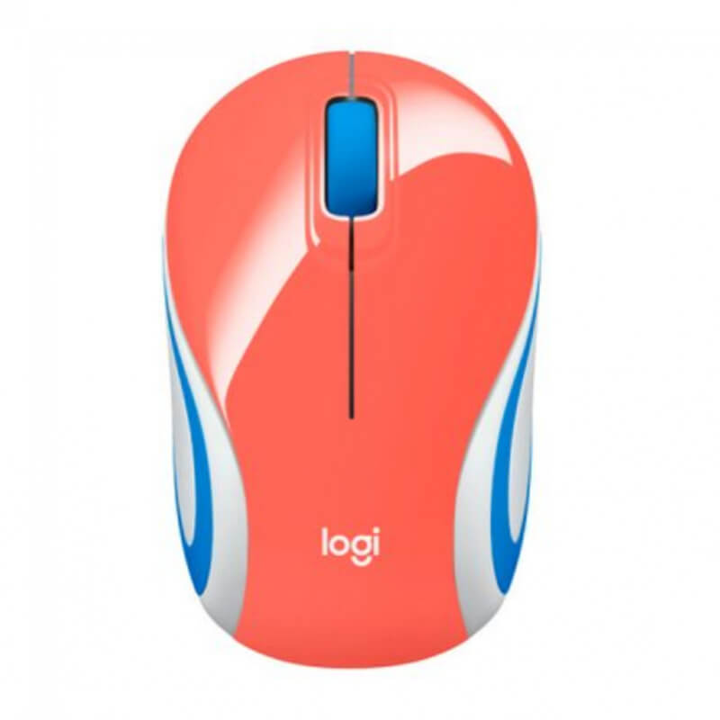 MOUSE INALAMBRICO LOGITECH M187 - RATÓN - ÓPTICO - 3 BOTONES - INALÁMBRICO - 2.4 GHZ - RECEPTOR INALÁMBRICO USB - CORAL
