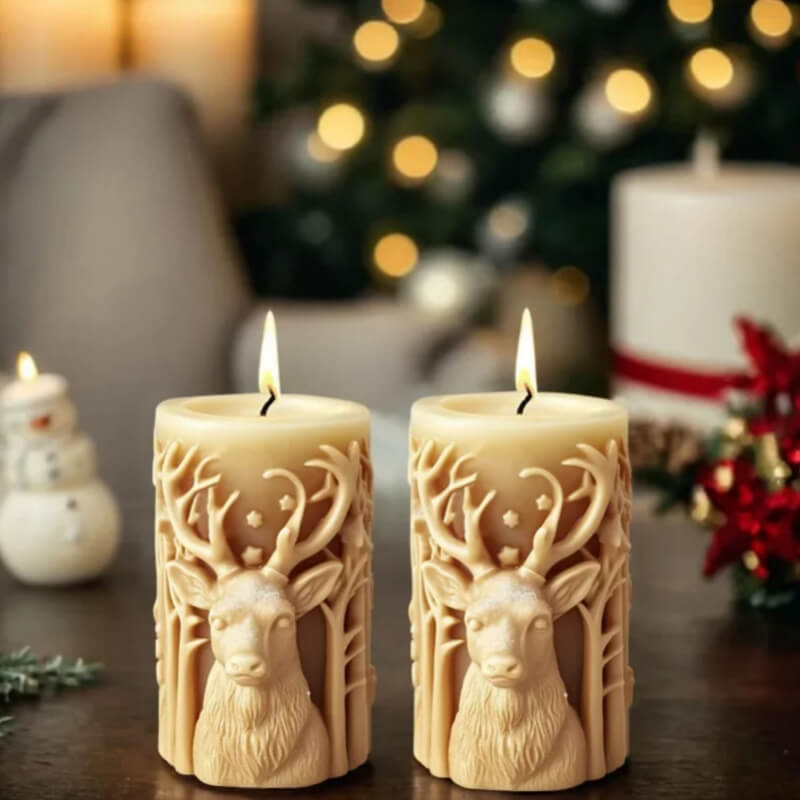 Molde de silicona con Varios Diseño de Renos para uso en Velas, Jabones, resina, alimentos. (valor individual)