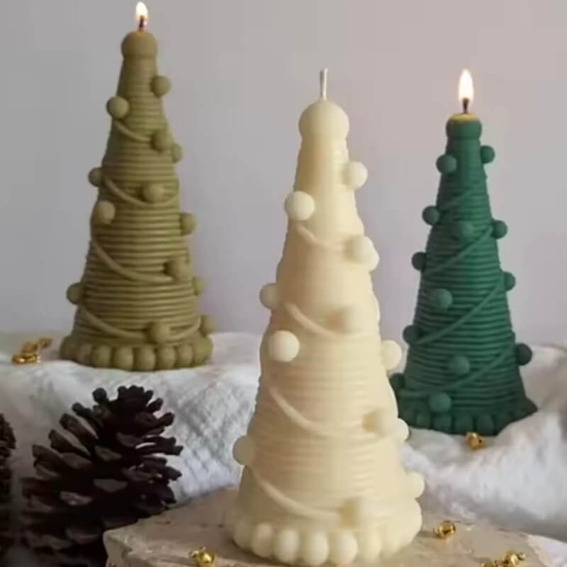 Moldes de silicona diseño de Árbol de bolitas para uso en velas, cemento, yeso, chocolate.