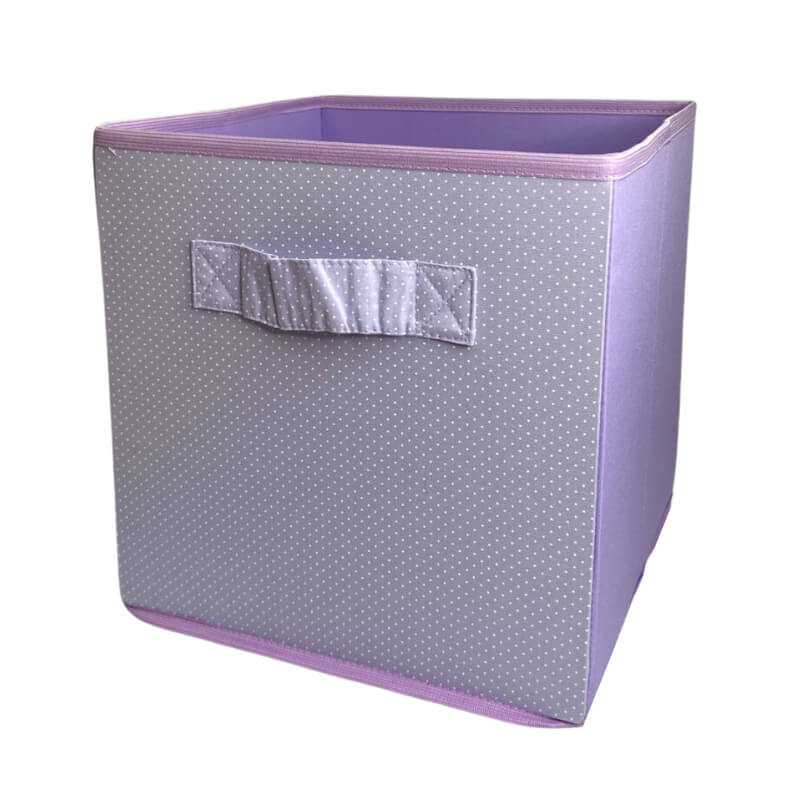Caja organizadora lila puntos pequeños
