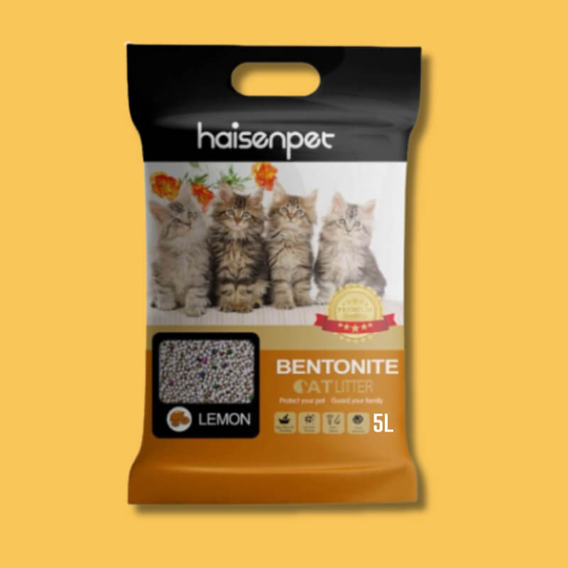 Arena para gatos Haisenpet 4kg Limón