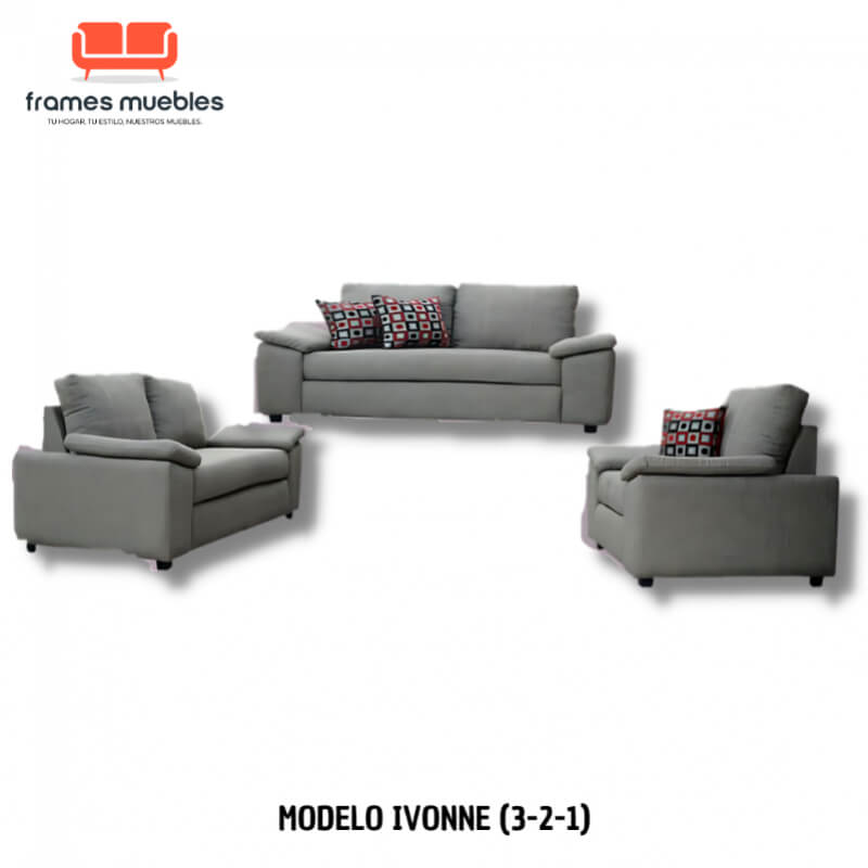 Juego de Sala Ivonne (3-2-1) – Elegancia Modular y Personalización para Tu Espacio | Frames Muebles