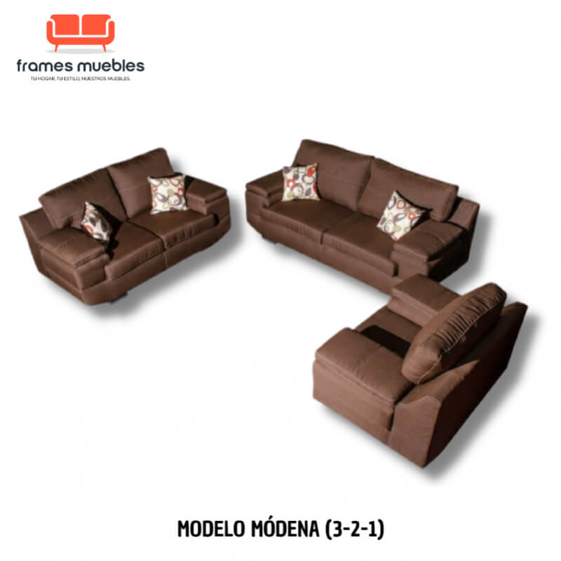 Juego de Sala Módena (3-2-1) – Sofisticación y Confort Personalizable para Tu Hogar | Frames Muebles