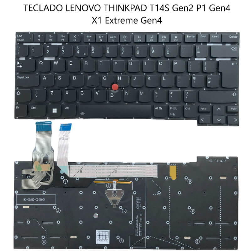 TECLADO LENOVO Thinkpad T14S Gen 2 P1 Gen 4 X1 Extreme Gen 4