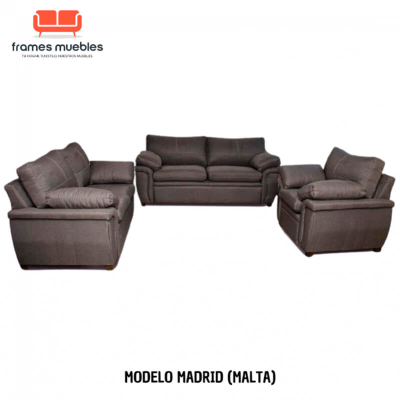 Sala Completa Modelo Madrid (Malta) – Elegancia y Confort Personalizado para Tu Hogar | Frames Muebles