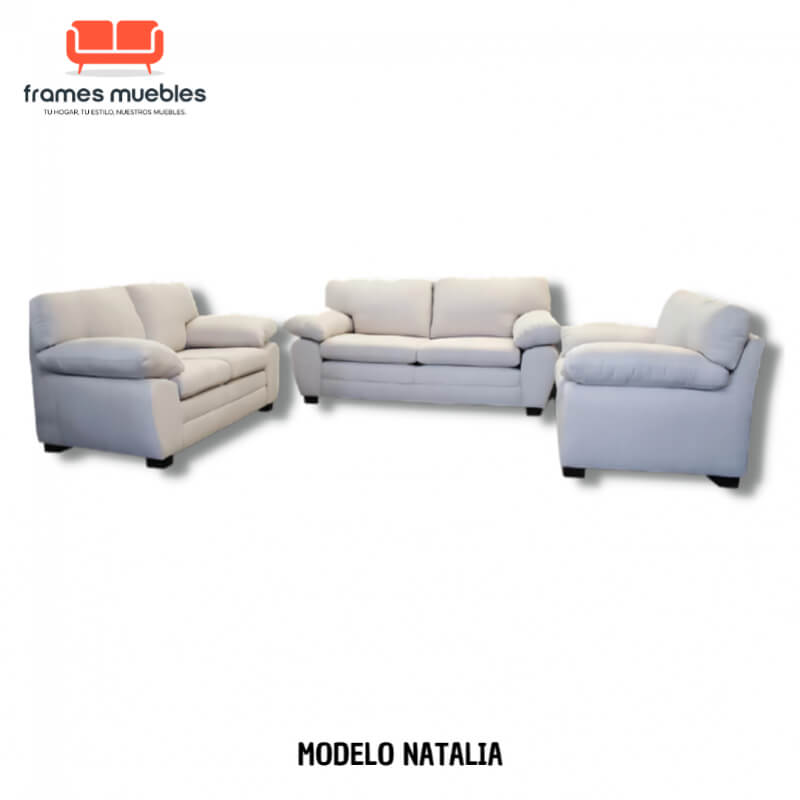 Juego de Sala Natalia (3-2-1) – Modernidad y Confort Personalizable para Tu Hogar | Frames Muebles
