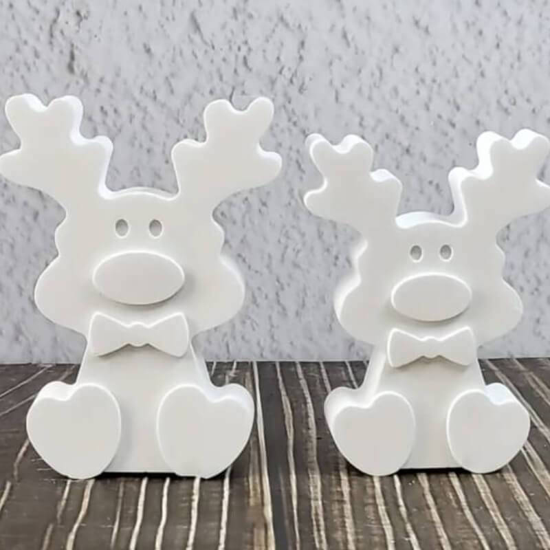 Molde de silicona diseño de Reno x2 para uso en velas, jabones, chocolate, resina, cemento.