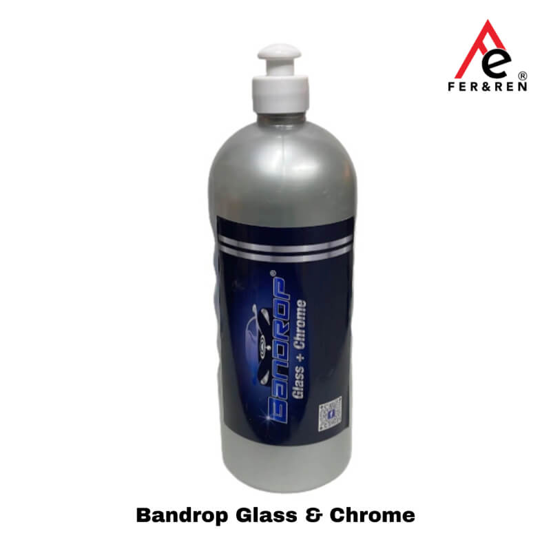 Bandrop Glass & Chrome – Removedor de Marcas de Agua y Óxido para Cristales y Metales (1 Litro) | Bandrop