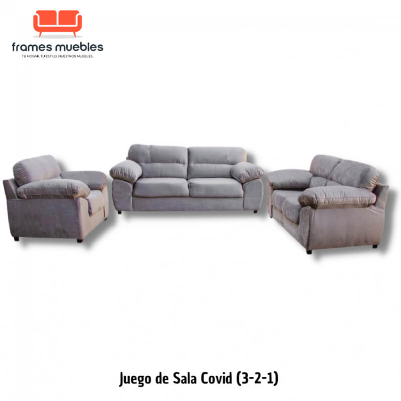 Juego de Sala Covid (3-2-1) – Elegancia y Confort Personalizable para Tu Hogar | Frames Muebles