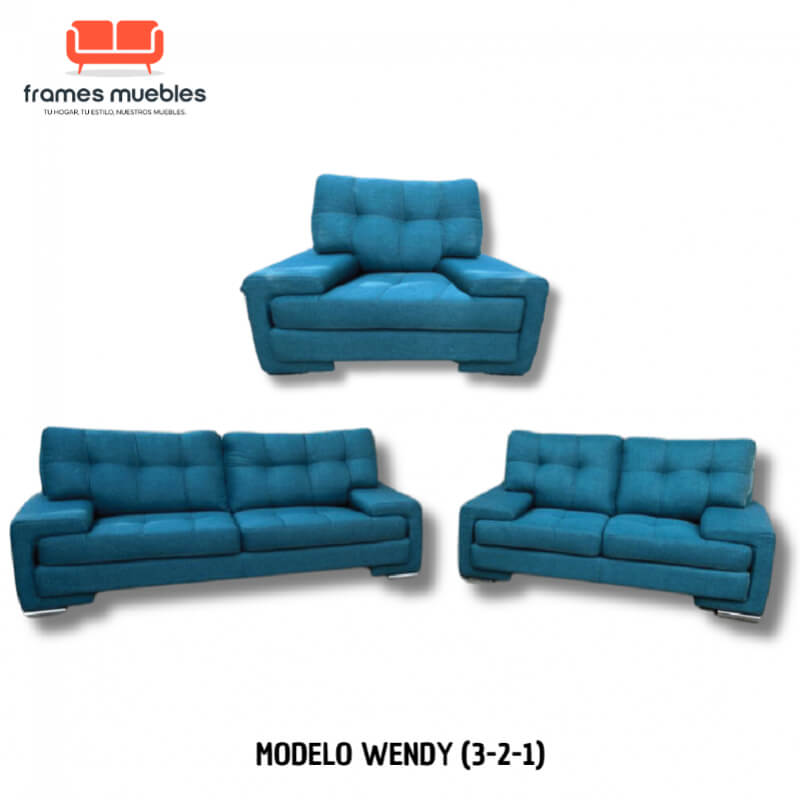Juego de Sala Wendy (3-2-1) – Confort y Elegancia Personalizada para Tu Hogar | Frames Muebles