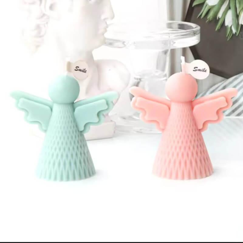 Molde silicona Angel para uso en velas, jabones, yeso, chocolate.