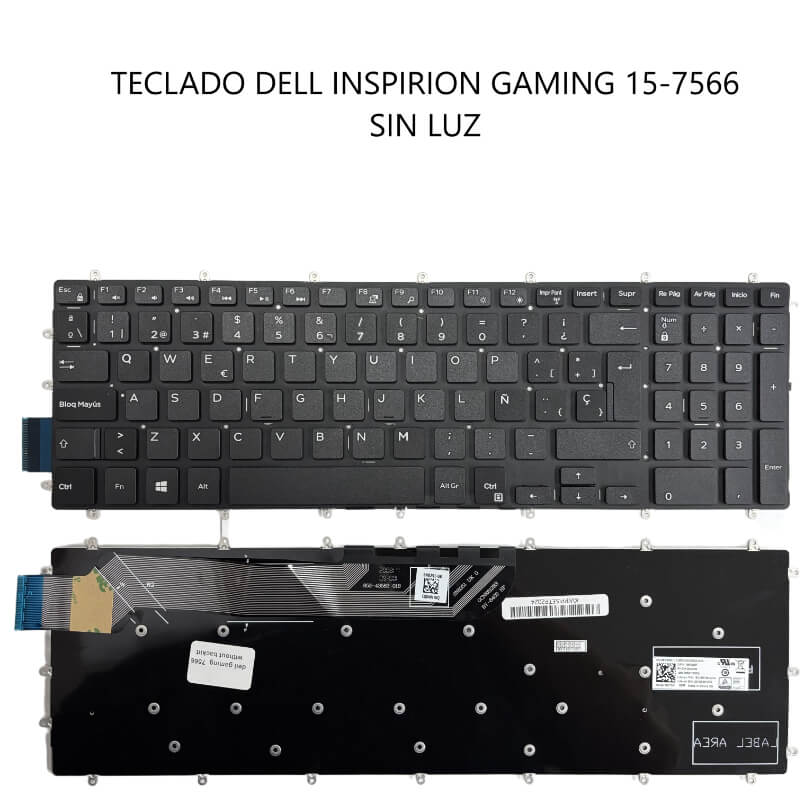 TECLADO DELL Inspiron Gaming 15-7566 SIN LUZ