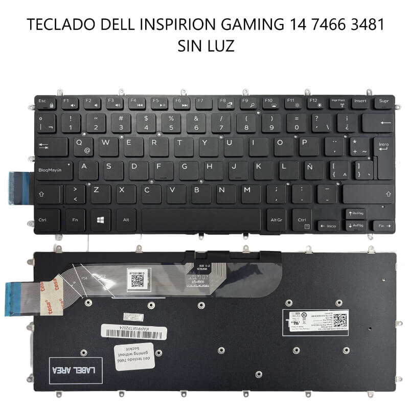 TECLADO DELL Inspiron Gaming 14 7466 3481 SIN LUZ
