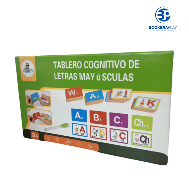 Tablero Cognitivo de Letras Mayúsculas – Juego Montessori para Iniciar en la Escritura