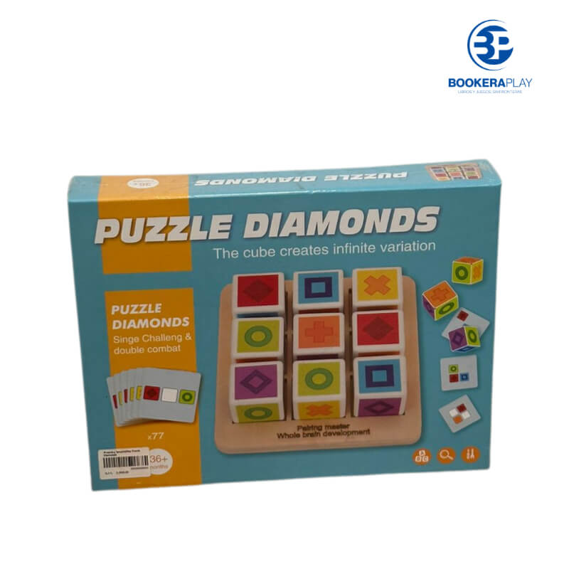 Puzzle Diamonds – Rompecabezas de Cubo 3D Montessori para Desarrollar Habilidades Lógicas