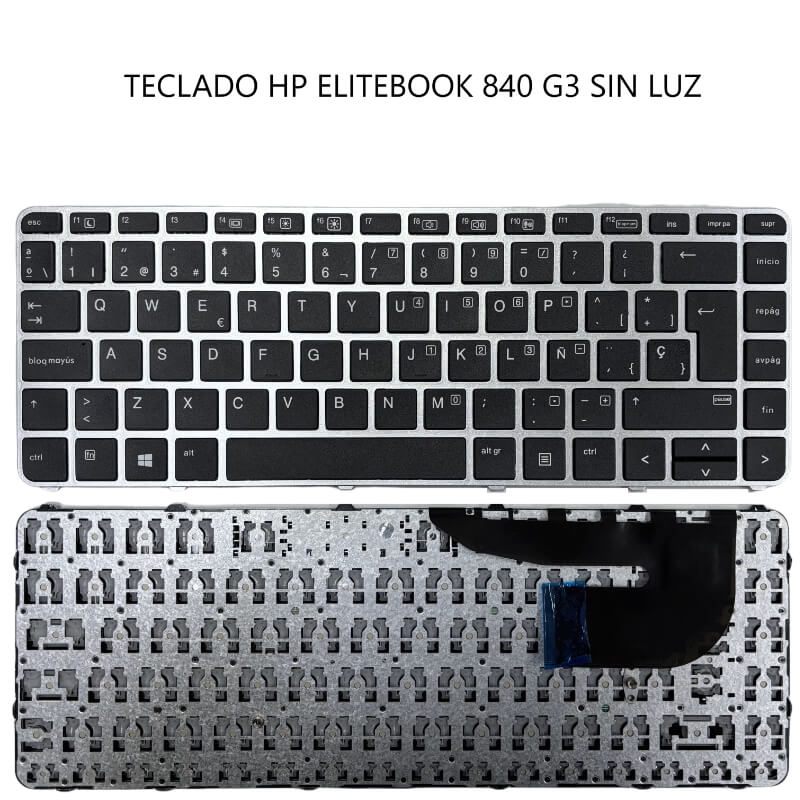 TECLADO HP ELITEBOOK 840 G3 SIN LUZ SILVER FRAME BLACK