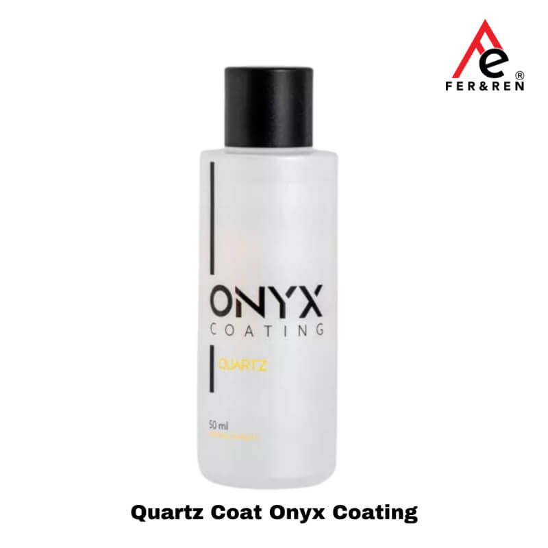 Quartz Coat Onyx Coating 50 ml – recubrimiento cerámico automotriz 9H, acabado brillante, protección hidrofóbica 3 años, aplicación profesional