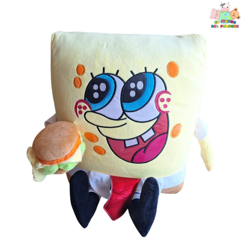 Peluche Bob Esponja Gigante | 75x80 cm | Peluche Importado al Mayoreo | El Mundo del Peluche