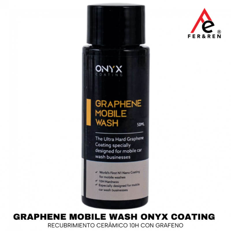 Graphene Mobile Wash Onyx Coating 50 ml – recubrimiento cerámico 10H con grafeno para car wash móvil, brillo extremo y protección 5 años | FerRen