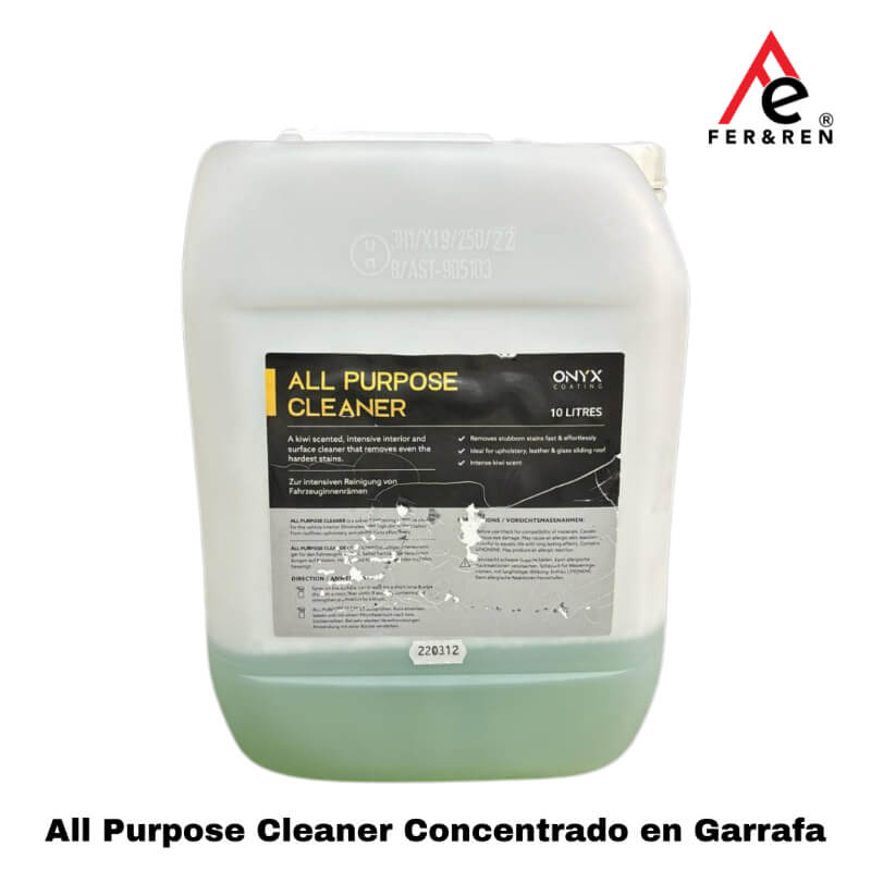 All Purpose Cleaner Concentrado en Garrafa 10L Onyx Coating - Limpieza Multiuso Interior y Exterior