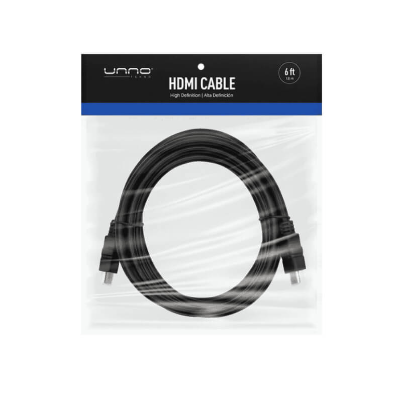 CABLE UNNO TEKNO HDMI 1.8 M / 6 FT NEGRO