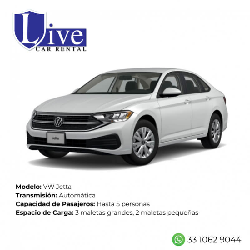 Renta de Auto VW Jetta en Guadalajara - Gama Full Size, Confort y Tecnología a Tu Alcance