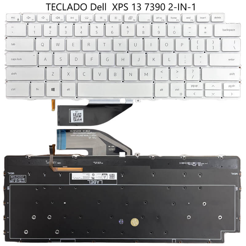TECLADO Dell XPS 13 7390 2-IN-1 white