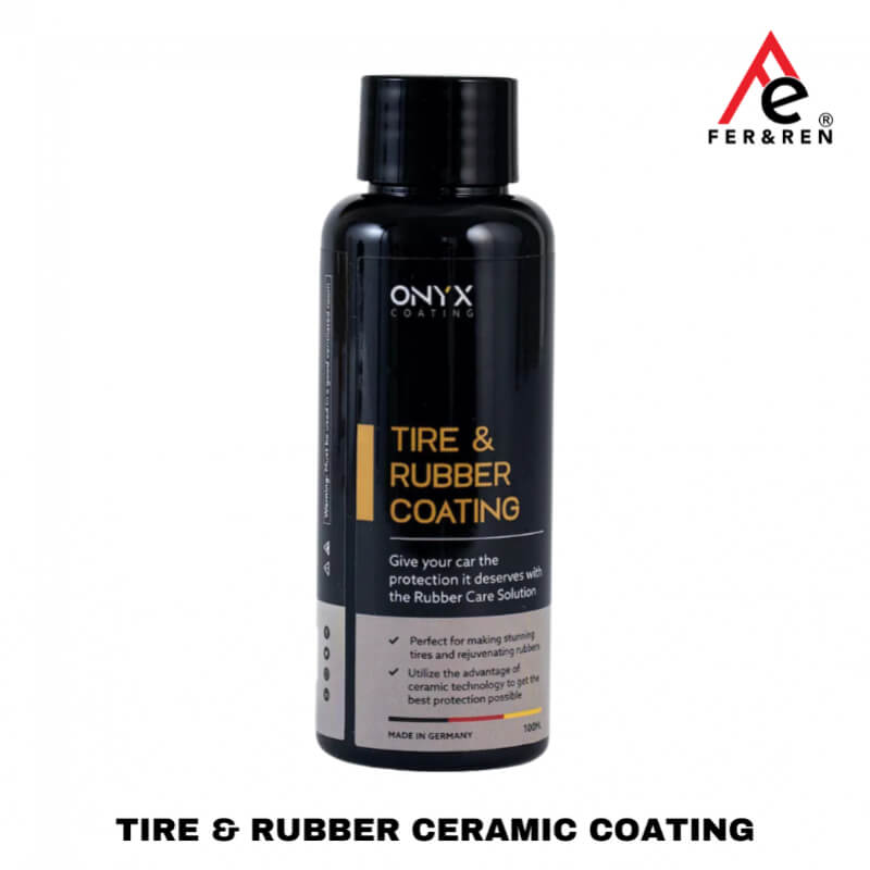 TIRE & RUBBER CERAMIC COATING Onyx Coating 100 ml – recubrimiento cerámico automotriz, protección hidrofóbica, restauración de goma | FerRen