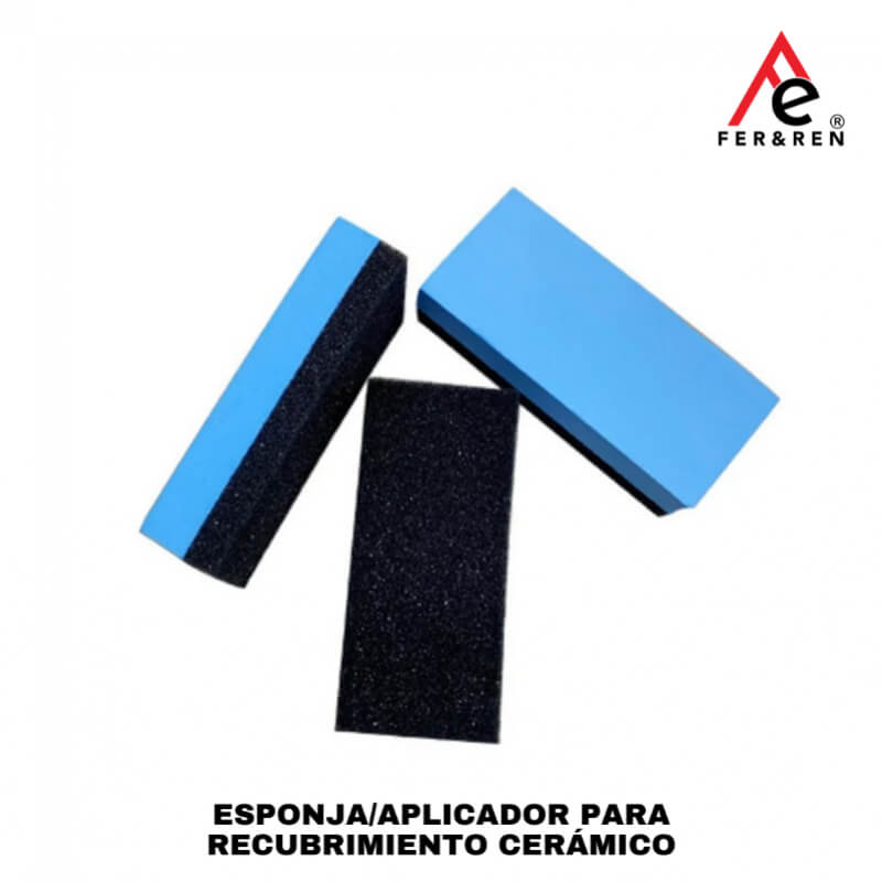 Esponja Aplicadora para Recubrimiento Cerámico FER&REN – Precisión Profesional en Pintura, Vidrio y Nano Cera