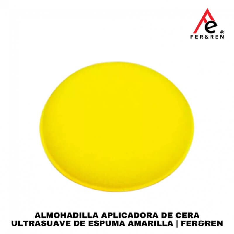 Almohadilla Aplicadora de Cera Ultrasuave de Espuma Amarilla Set de 10 pzas | FER&REN