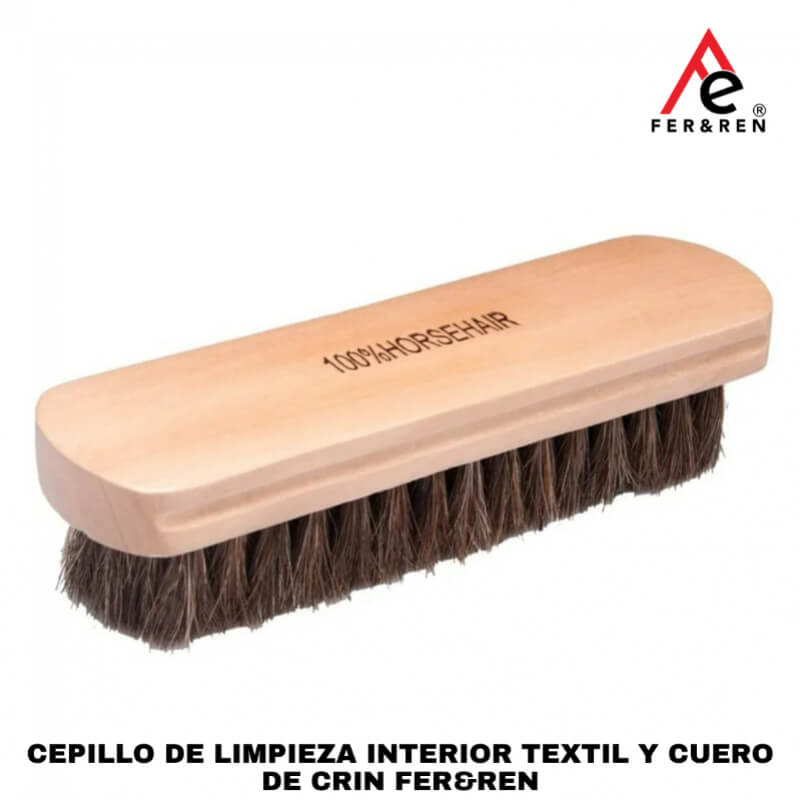 Cepillo de Limpieza Interior Textil y Cuero de Crin | FER&REN - Limpieza Suave y Eficaz para Interiores