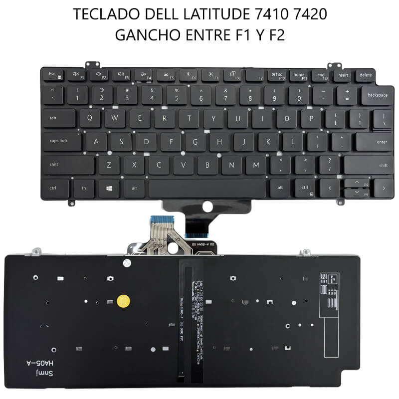 TECLADO DELL Latitude 7410 7420 5420 GANCHO ENTRE F1 Y F2
